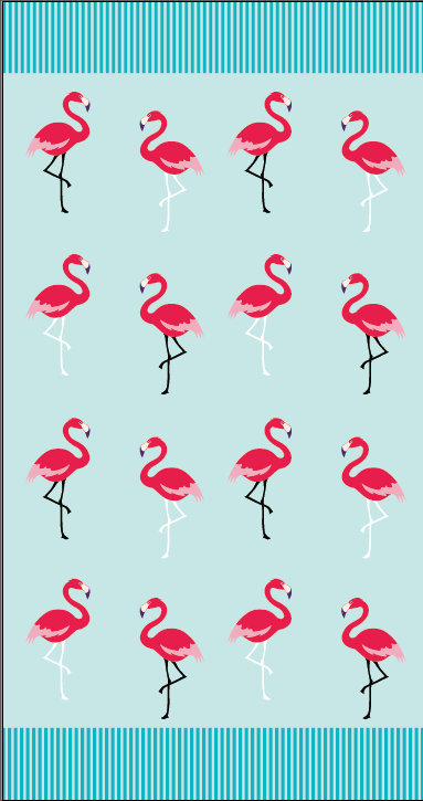 Beach Towel-Flamingo
