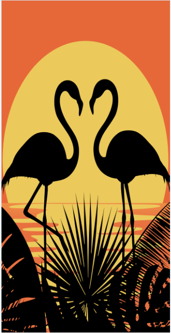 Beach Towel-Flamingo