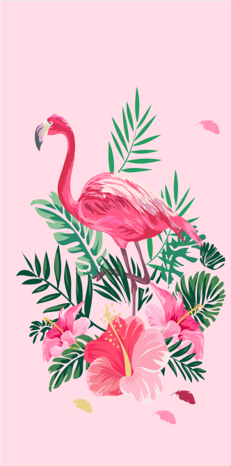 Beach Towel-Flamingo