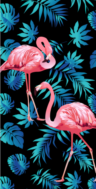 Beach Towel-Flamingos2