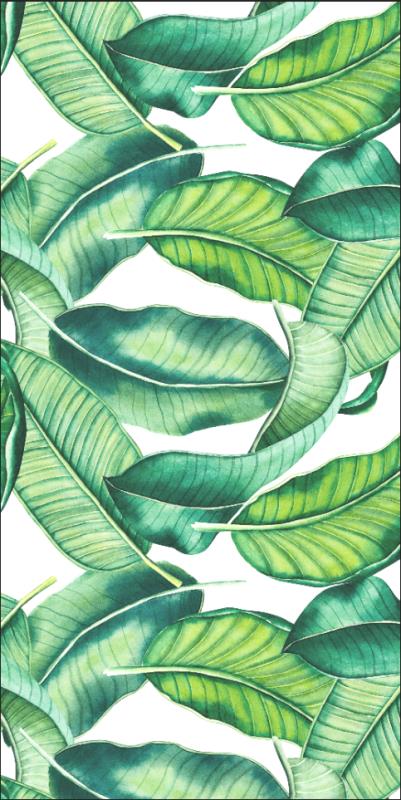 Beach Towel-Green Leaves