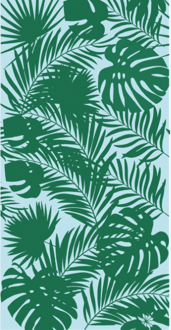 Beach Towel-Green Leaves2