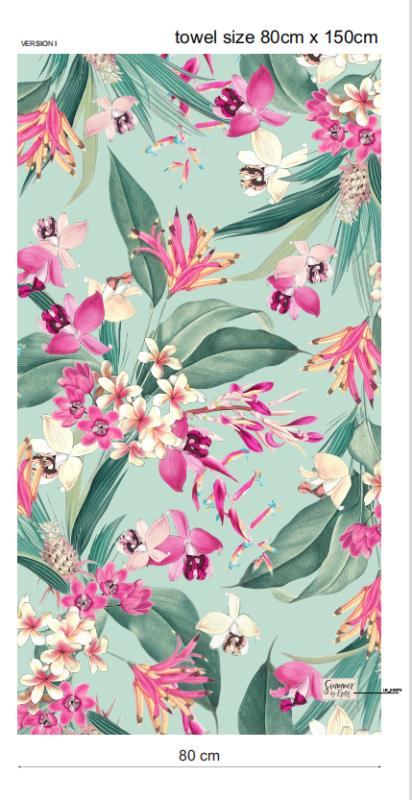 Beach Towel-Lilies