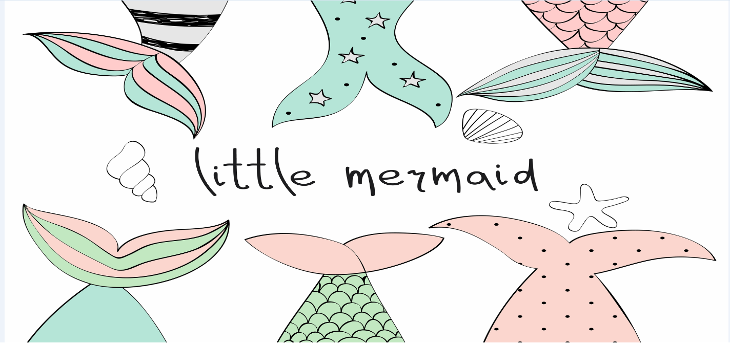 Beach Towel-Little Mermaid Landscape