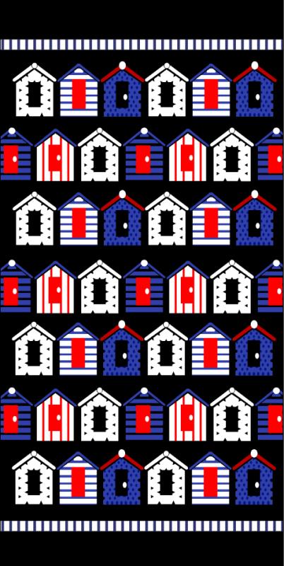 Beach Towel-Small Houses