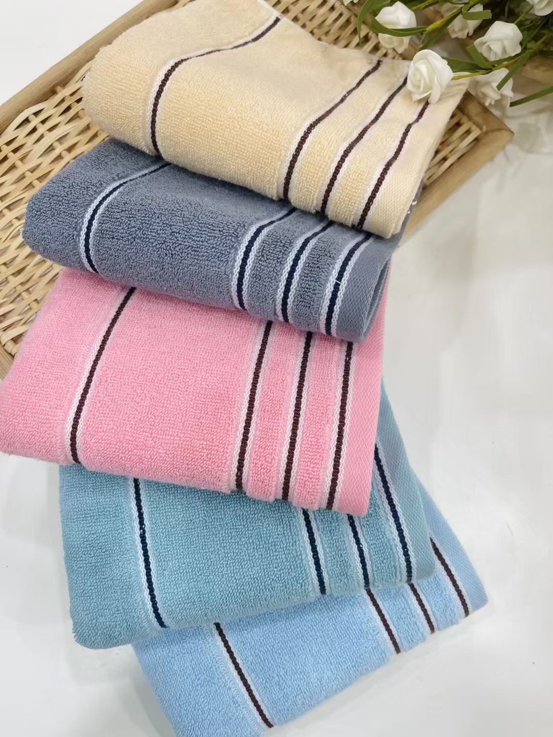 Face Towel-Stripes (thick)