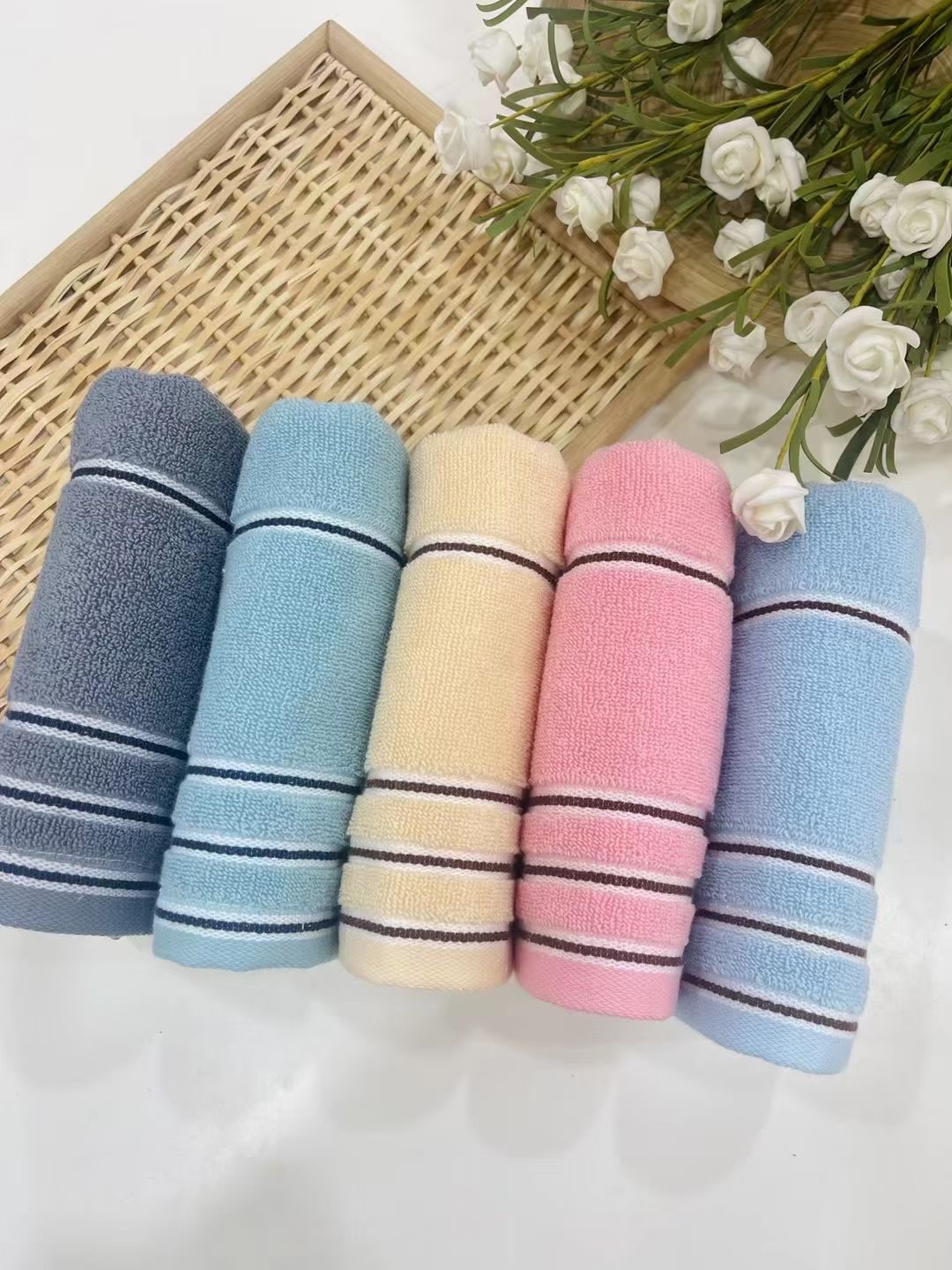 Face Towel-Stripes (thick)